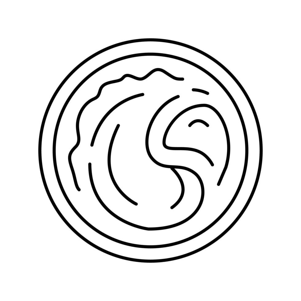 Püree Süßkartoffel Symbol Leitung Vektor Illustration