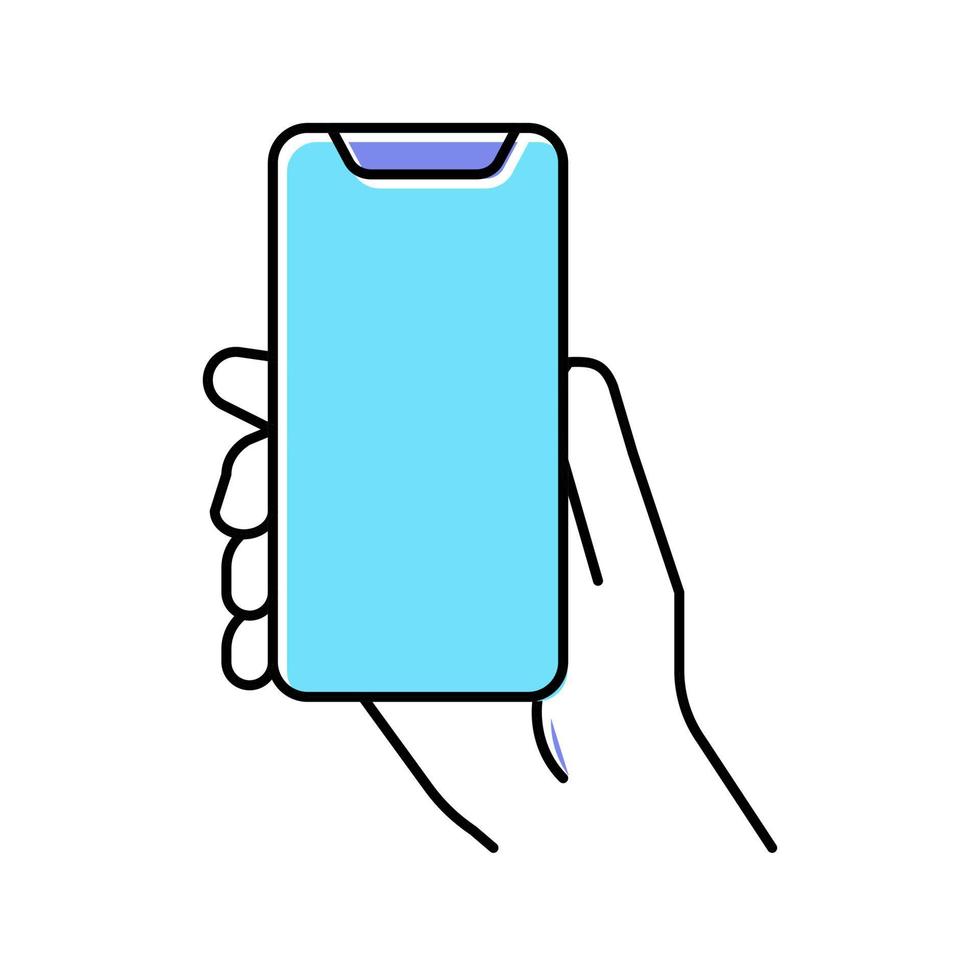 mobiltelefon färg ikon vektor illustration
