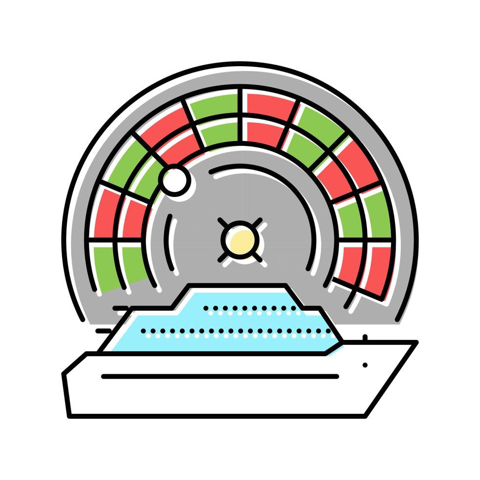 Casino-Kreuzfahrt Farbe Symbol Vektor Illustration