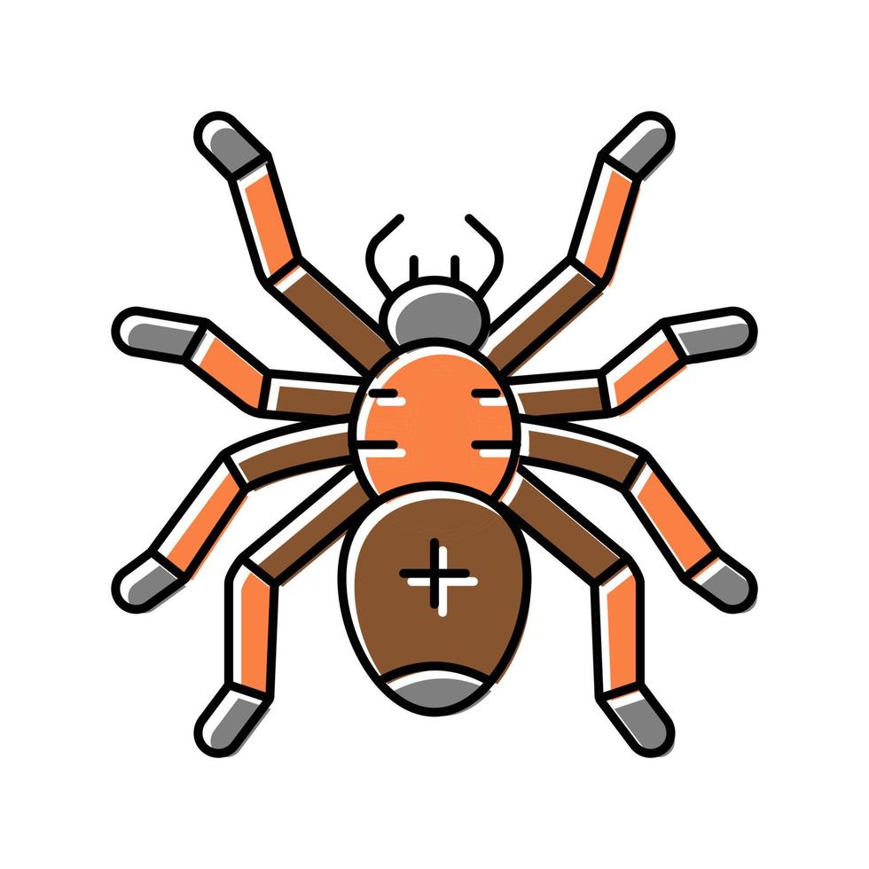 Spinne Halloween Farbsymbol Vektor Illustration