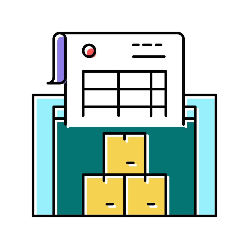 berechnung der optimalen stockfarbe symbolvektorillustration vektor