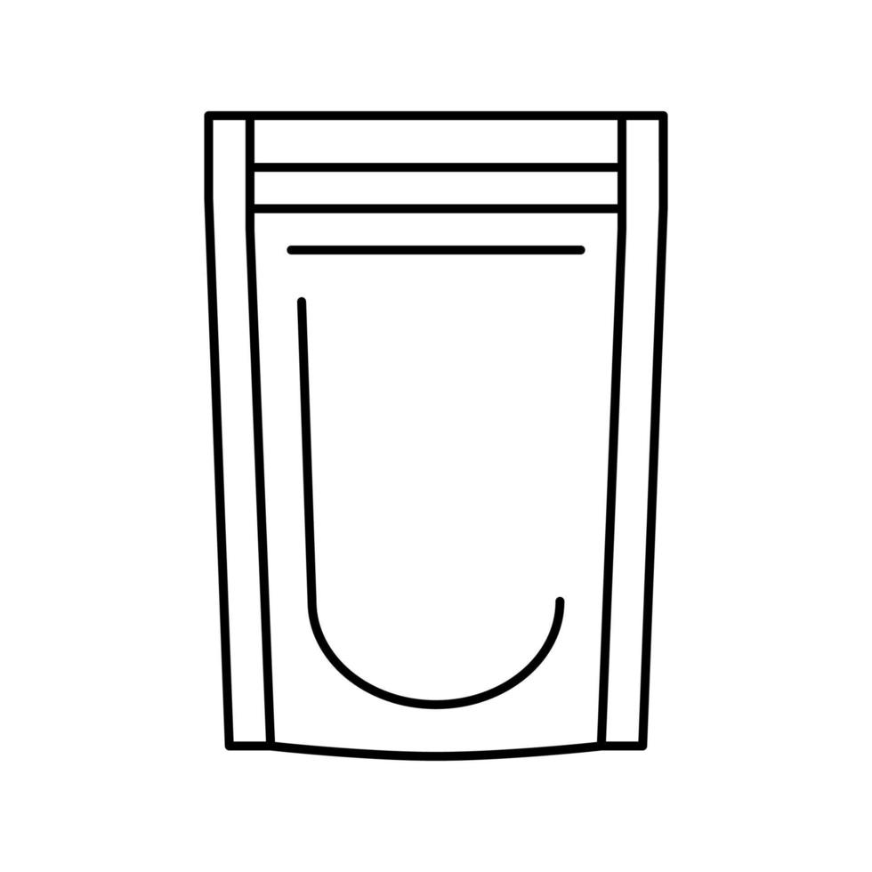 Beutel Kunststofflinie Symbol Vektor Illustration