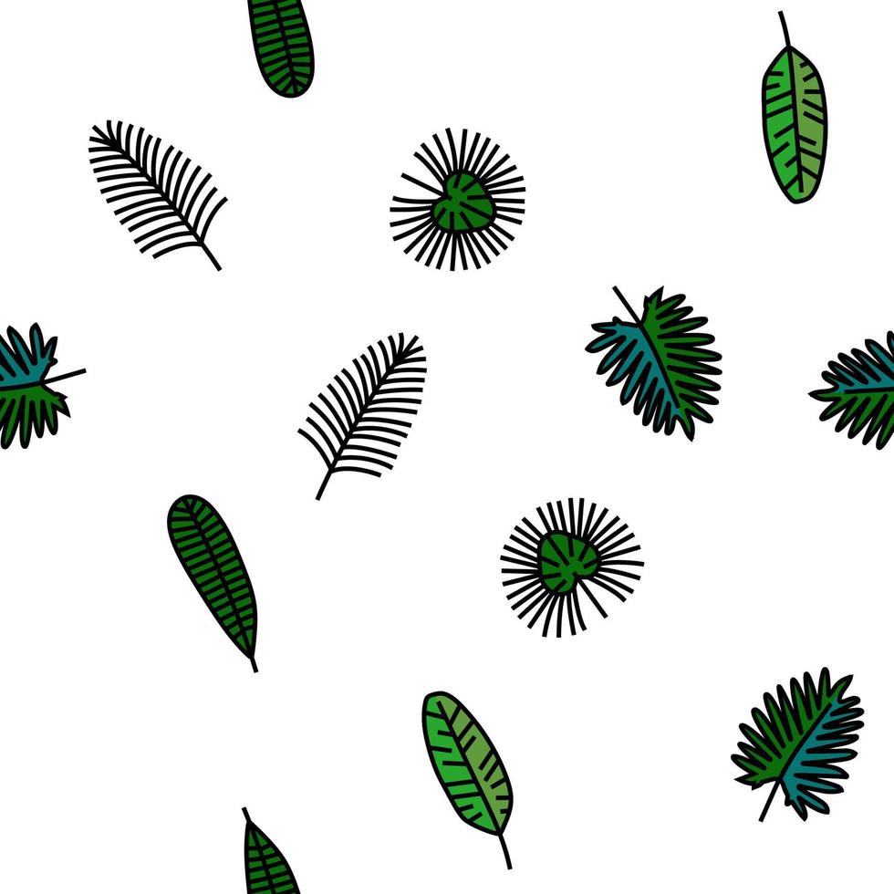 handflatan blad sommar växt grön vektor sömlös mönster