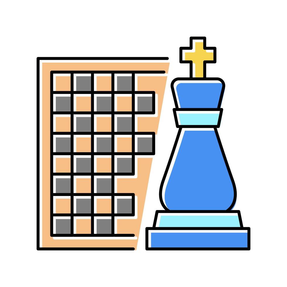 Schach Geek Farbsymbol Vektor Illustration Zeichen