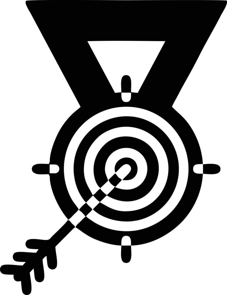 Ziel-Fokus-Symbol-Symbol-Vektorbild, Illustration des Erfolgsziel-Symbol-Konzepts. Folge 10 vektor