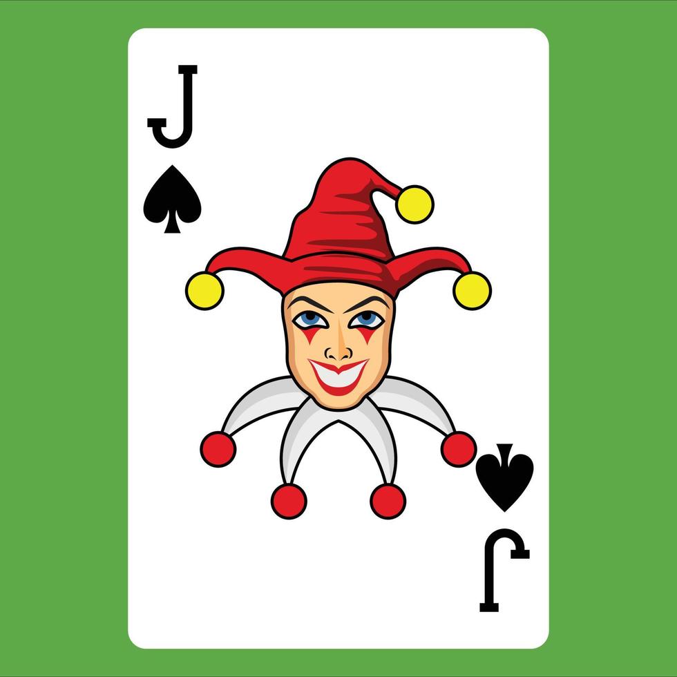 flaches Farbsymbol für Pokerkarte. vektor