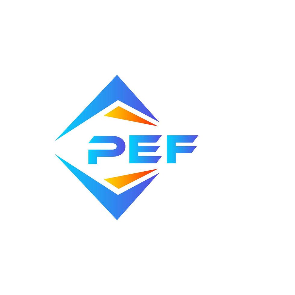 pef-abstraktes Technologie-Logo-Design auf weißem Hintergrund. pef kreative Initialen schreiben Logo-Konzept. vektor