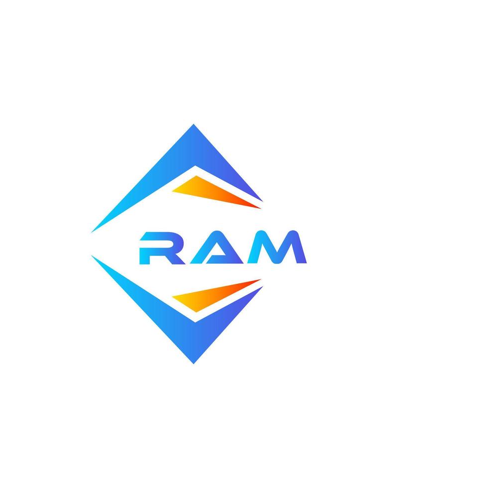 RAM-abstraktes Technologie-Logo-Design auf weißem Hintergrund. ram kreative Initialen schreiben Logo-Konzept. vektor