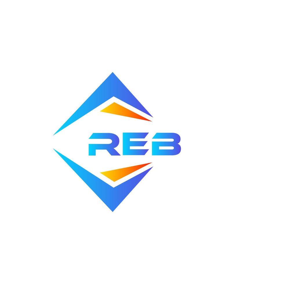 Reb abstraktes Technologie-Logo-Design auf weißem Hintergrund. reb kreative Initialen schreiben Logo-Konzept. vektor