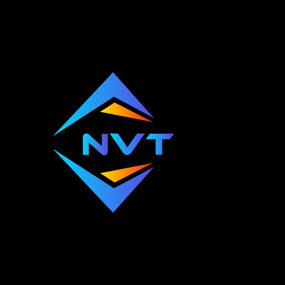 nvt abstraktes Technologie-Logo-Design auf schwarzem Hintergrund. nvt kreative Initialen schreiben Logo-Konzept. vektor