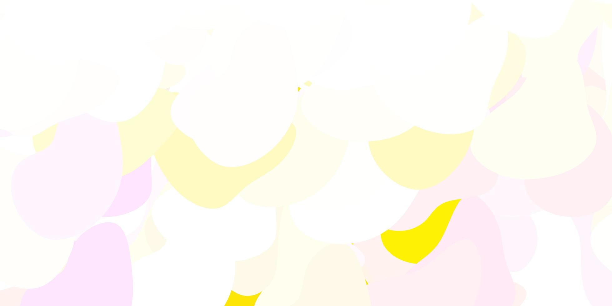 ljusrosa, gult vektormönster med abstrakta former. vektor