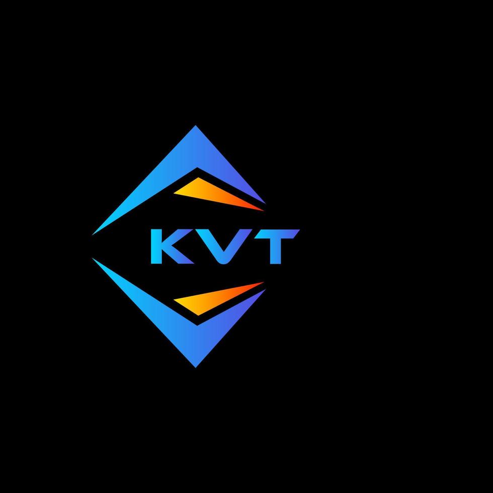 kvt abstraktes Technologie-Logo-Design auf schwarzem Hintergrund. kvt kreative Initialen schreiben Logo-Konzept. vektor