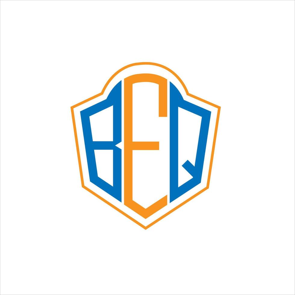 beq abstraktes Monogramm-Schild-Logo-Design auf weißem Hintergrund. beq kreatives Initialen-Buchstabenlogo. vektor