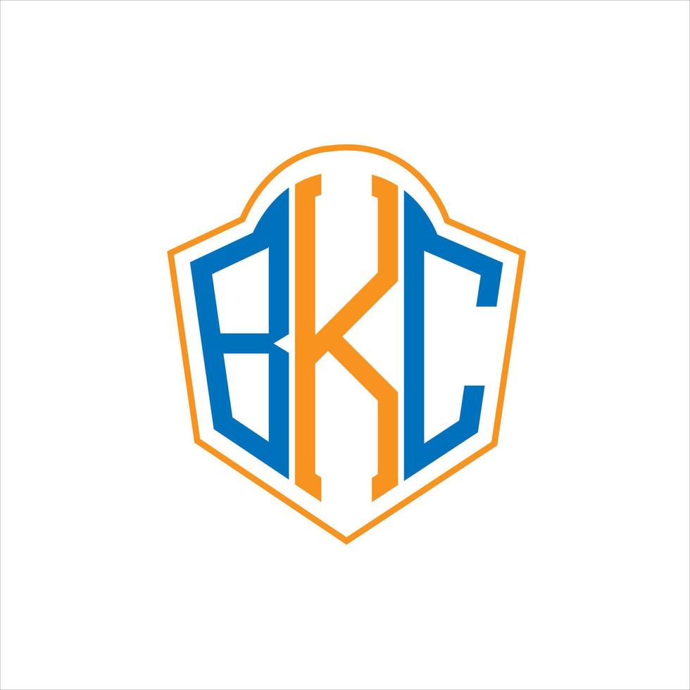 bkc abstraktes Monogramm-Schild-Logo-Design auf weißem Hintergrund. bkc kreatives Initialen-Buchstabenlogo. vektor