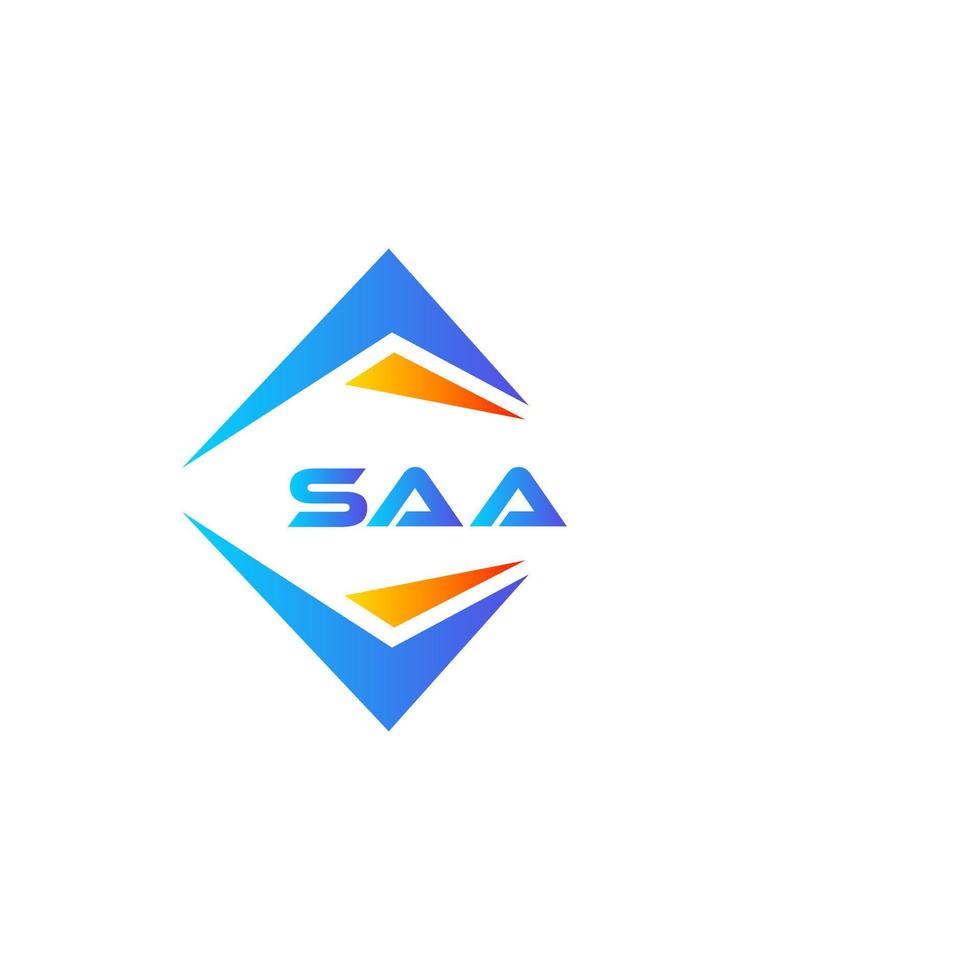 saa abstraktes Technologie-Logo-Design auf weißem Hintergrund. saa kreatives Initialen-Buchstaben-Logo-Konzept. vektor