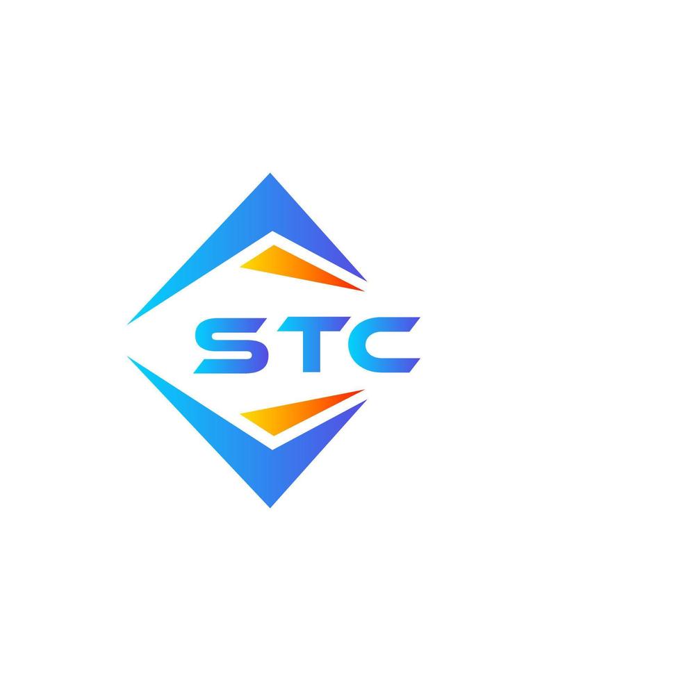 STC abstraktes Technologie-Logo-Design auf weißem Hintergrund. stc kreative Initialen schreiben Logo-Konzept. vektor