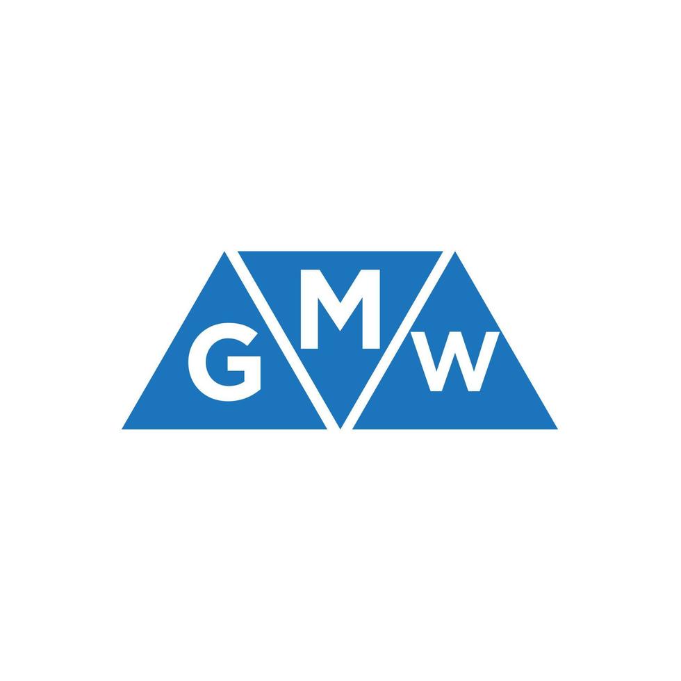 mgw abstraktes Anfangslogodesign auf weißem Hintergrund. mgw kreatives Initialen-Buchstaben-Logo-Konzept. vektor