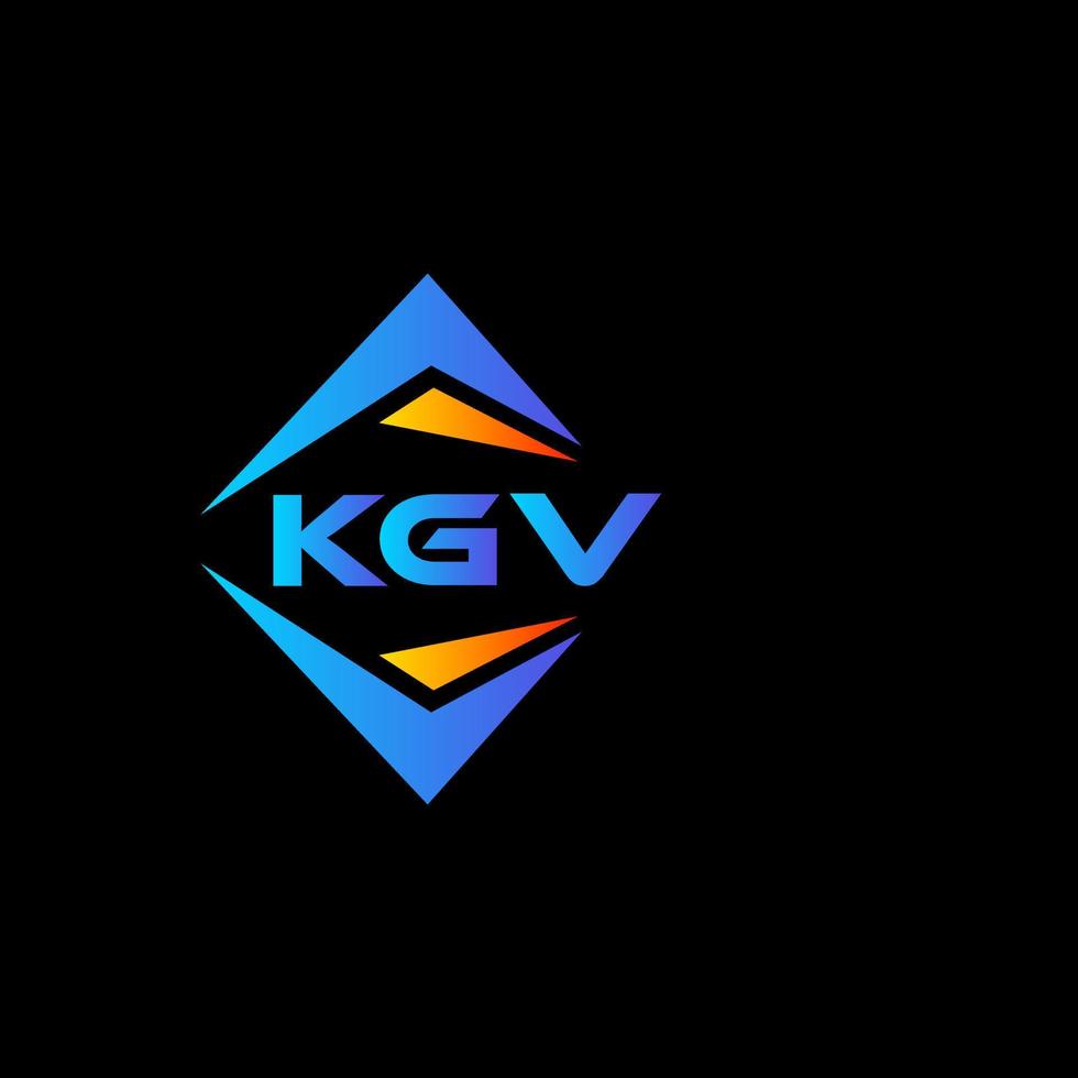 kgv abstraktes Technologie-Logo-Design auf schwarzem Hintergrund. kv kreatives Initialen-Buchstaben-Logo-Konzept. vektor