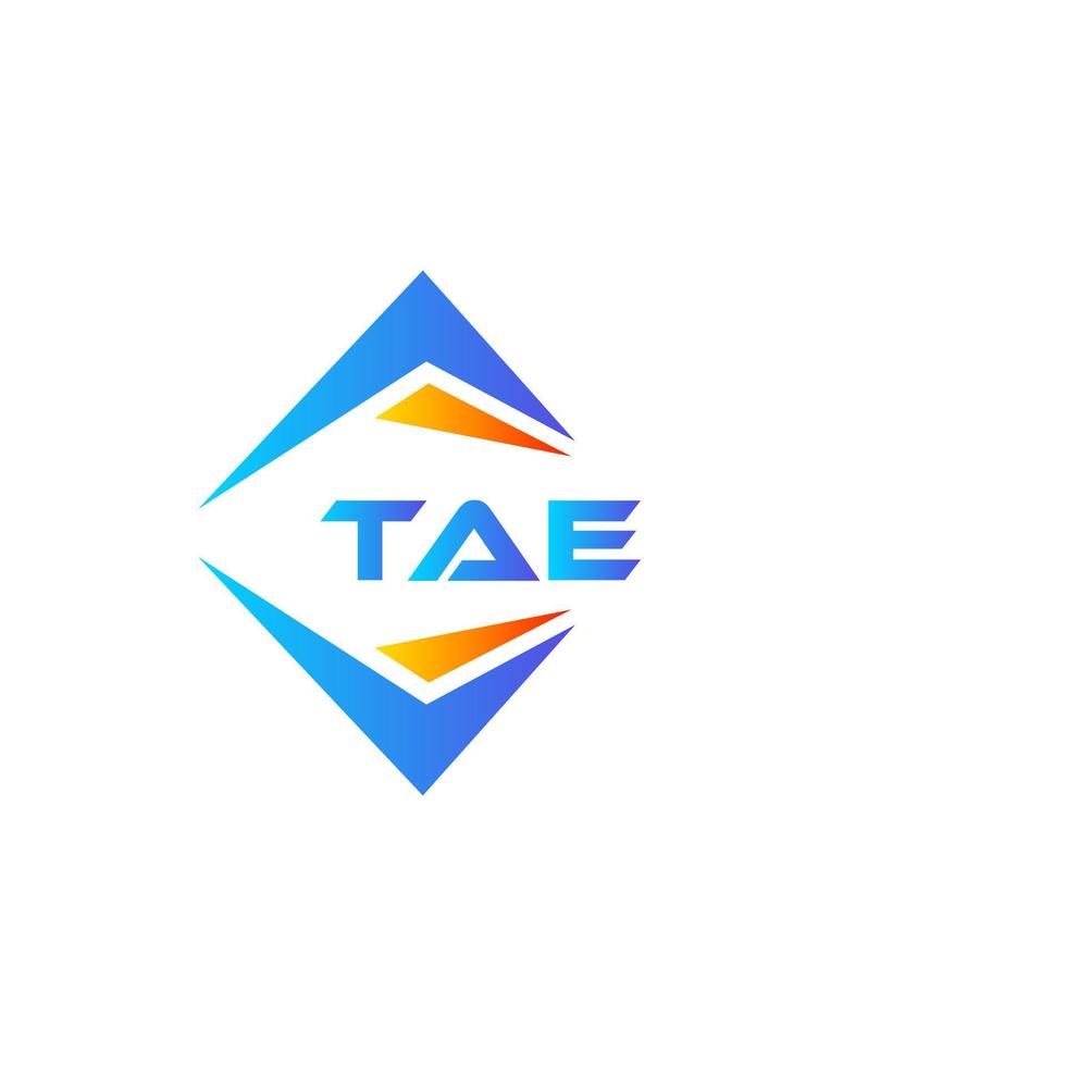 tae abstraktes Technologie-Logo-Design auf weißem Hintergrund. tae kreatives Initialen-Buchstaben-Logo-Konzept. vektor