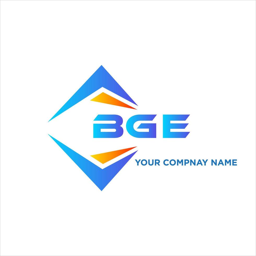 bge abstraktes Technologie-Logo-Design auf weißem Hintergrund. bg kreatives Initialen-Buchstaben-Logo-Konzept. vektor