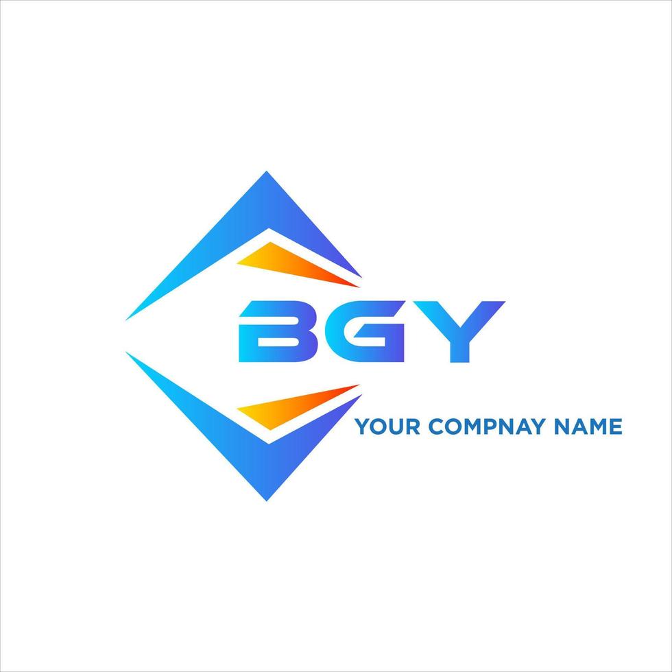 bgy abstraktes Technologie-Logo-Design auf weißem Hintergrund. bgy kreative Initialen schreiben Logo-Konzept. vektor