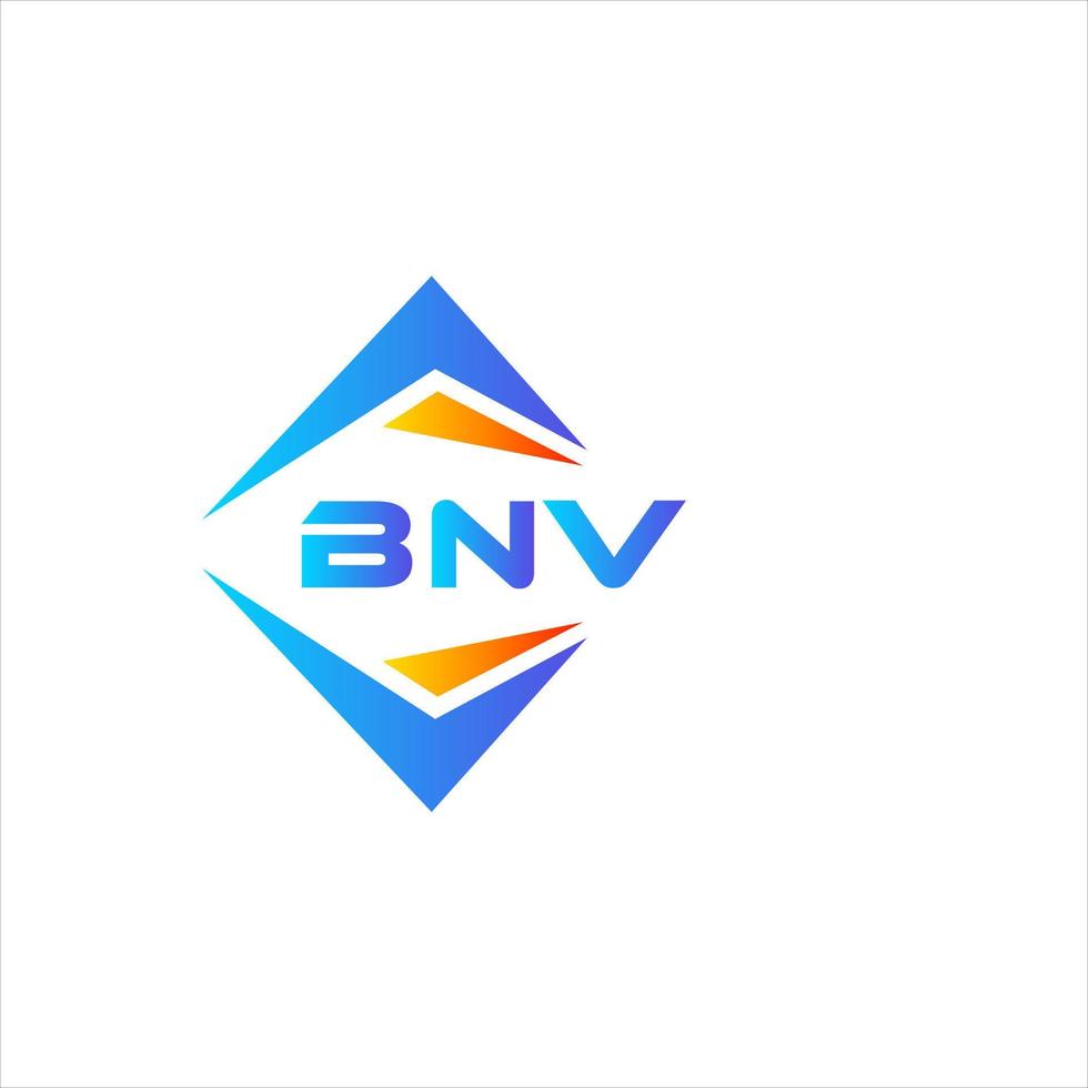 bnv abstraktes Technologie-Logo-Design auf weißem Hintergrund. bnv kreatives Initialen-Brief-Logo-Konzept. vektor