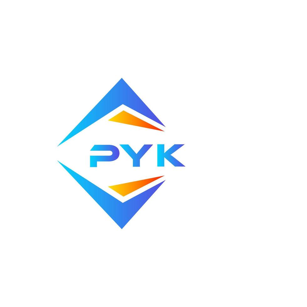 pyk abstraktes Technologie-Logo-Design auf weißem Hintergrund. pyk kreative Initialen schreiben Logo-Konzept. vektor