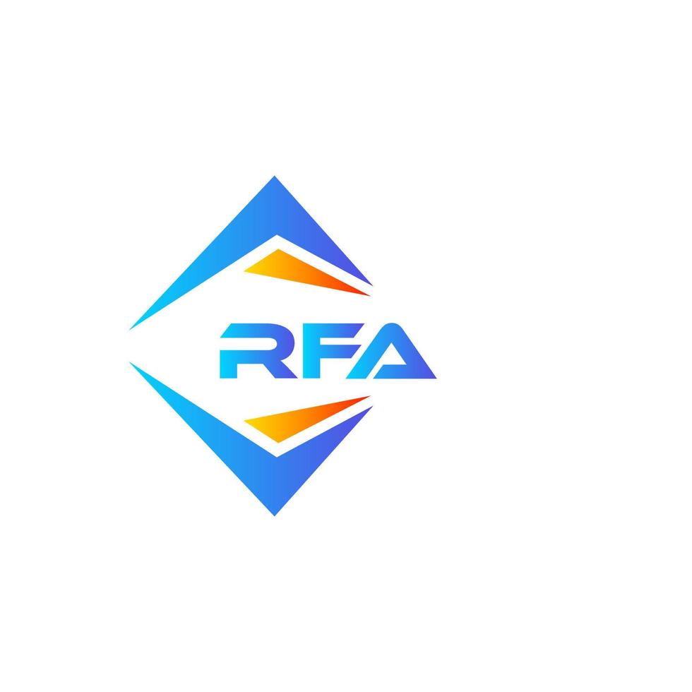 rfa abstraktes Technologie-Logo-Design auf weißem Hintergrund. rfa kreative Initialen schreiben Logo-Konzept. vektor