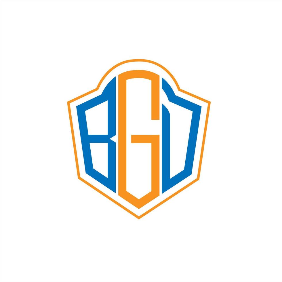 bgd abstraktes Monogramm-Schild-Logo-Design auf weißem Hintergrund. bgd kreatives Initialen-Buchstaben-Logo. vektor