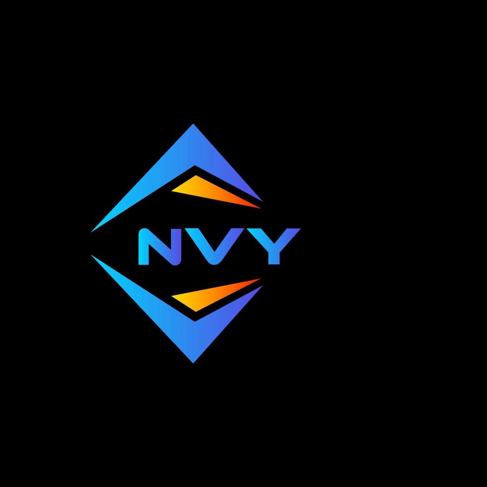 nvy abstrakt teknologi logotyp design på svart bakgrund. nvy kreativ initialer brev logotyp begrepp. vektor