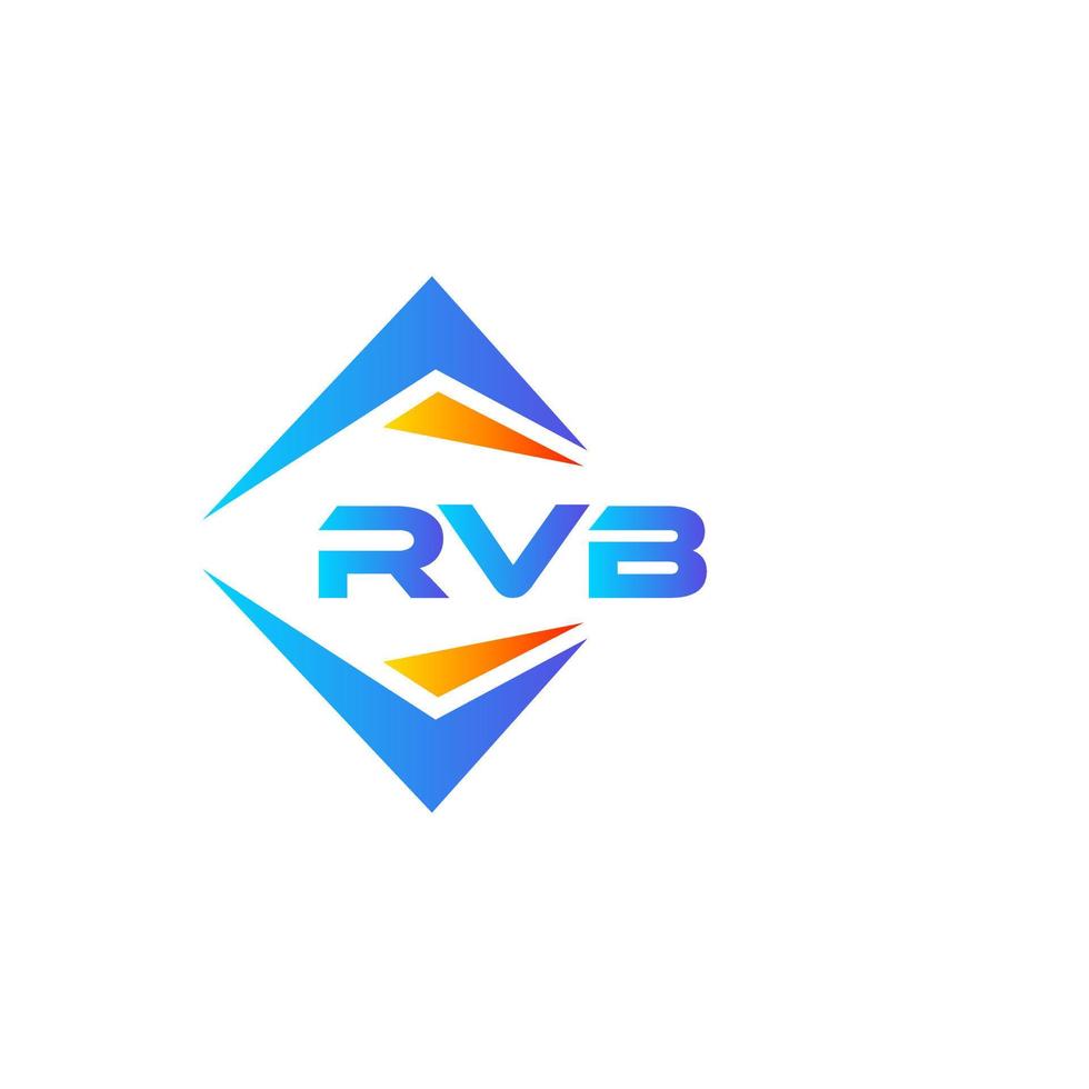 rvb-abstraktes technologielogodesign auf weißem hintergrund. rvb kreative Initialen schreiben Logo-Konzept. vektor