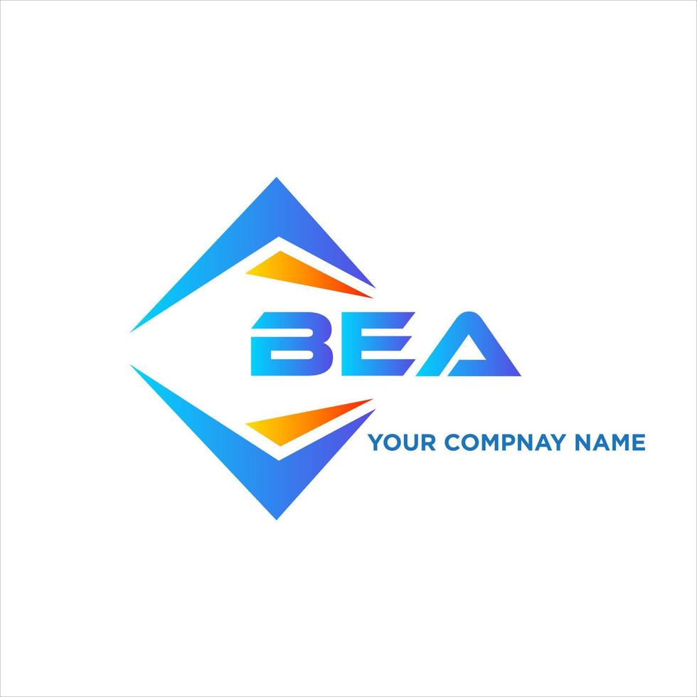 Bea abstraktes Technologie-Logo-Design auf weißem Hintergrund. bea kreatives Initialen-Buchstaben-Logo-Konzept. vektor