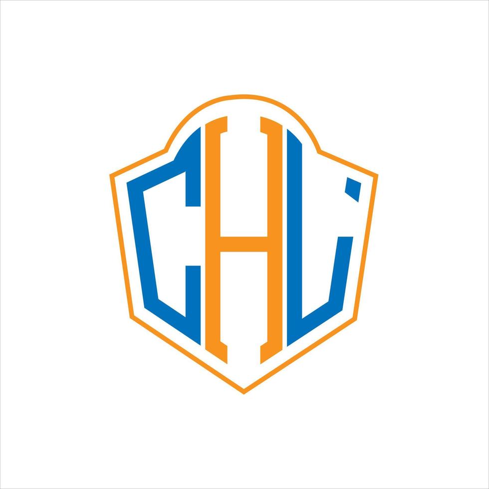 chl abstraktes Monogramm-Schild-Logo-Design auf weißem Hintergrund. chl kreatives Initialen-Buchstabenlogo. vektor