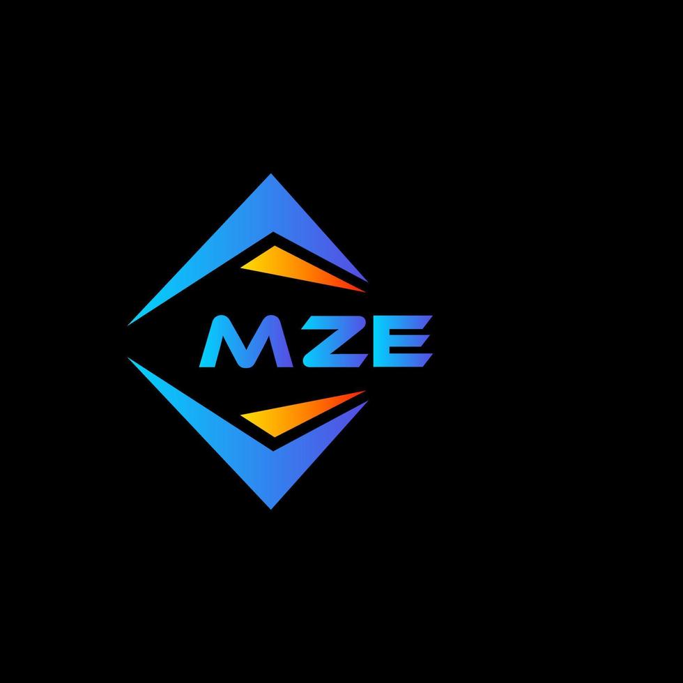 mze abstrakt teknologi logotyp design på svart bakgrund. mze kreativ initialer brev logotyp begrepp. vektor