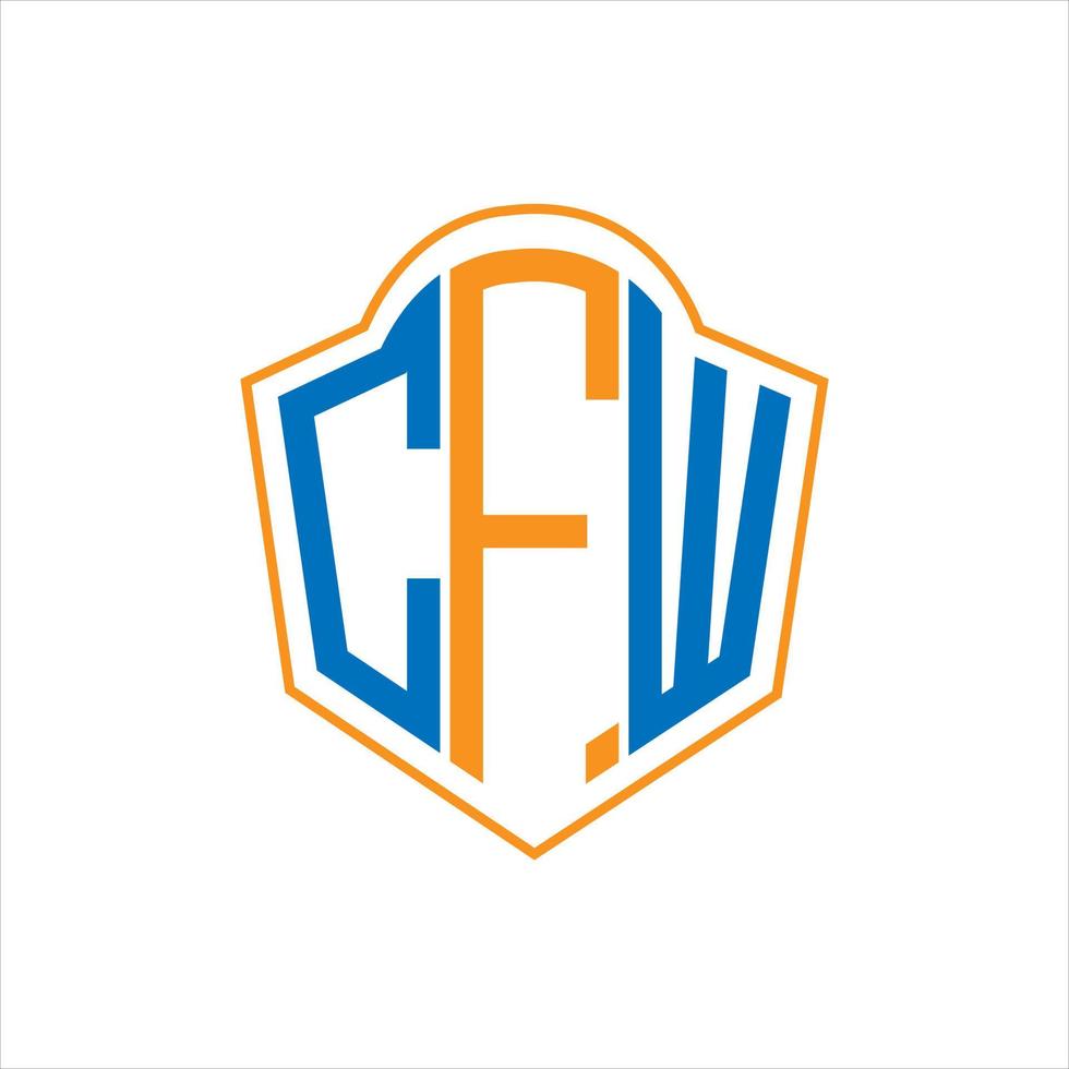 cfw abstraktes Monogramm-Schild-Logo-Design auf weißem Hintergrund. cfw creative initials brief logo. vektor