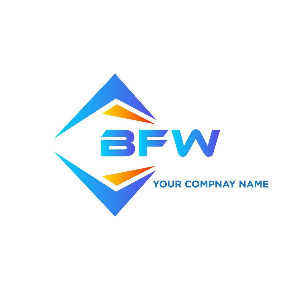 bfw abstrakt teknologi logotyp design på vit bakgrund. bfw kreativ initialer brev logotyp begrepp. vektor