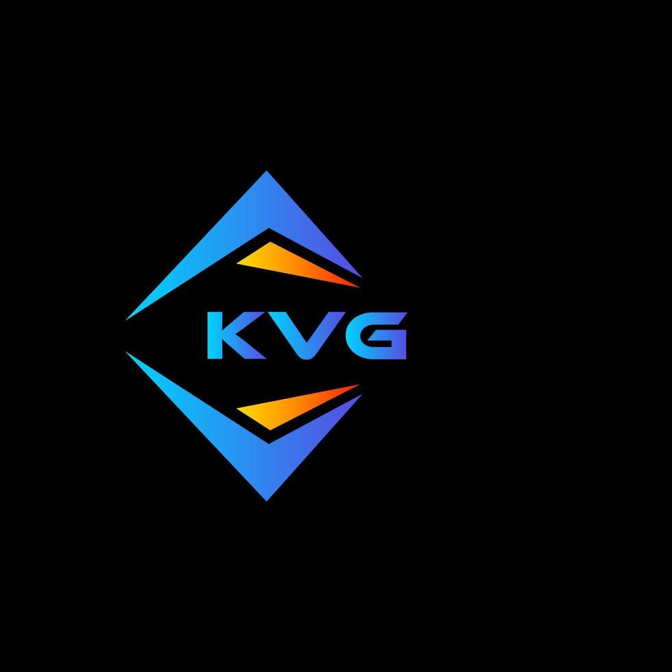 kvg abstraktes Technologie-Logo-Design auf schwarzem Hintergrund. kvg kreative Initialen schreiben Logo-Konzept. vektor