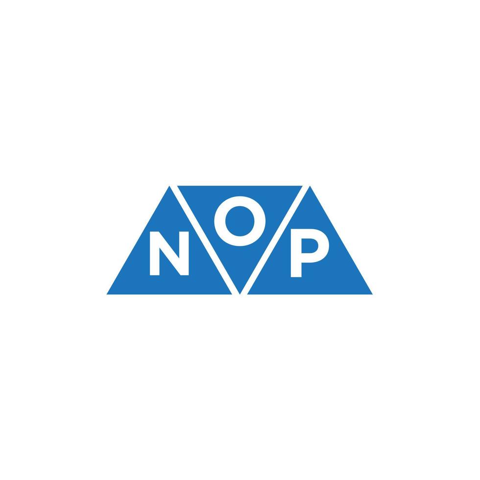 onp abstraktes Anfangslogodesign auf weißem Hintergrund. onp kreative Initialen schreiben Logo-Konzept. vektor