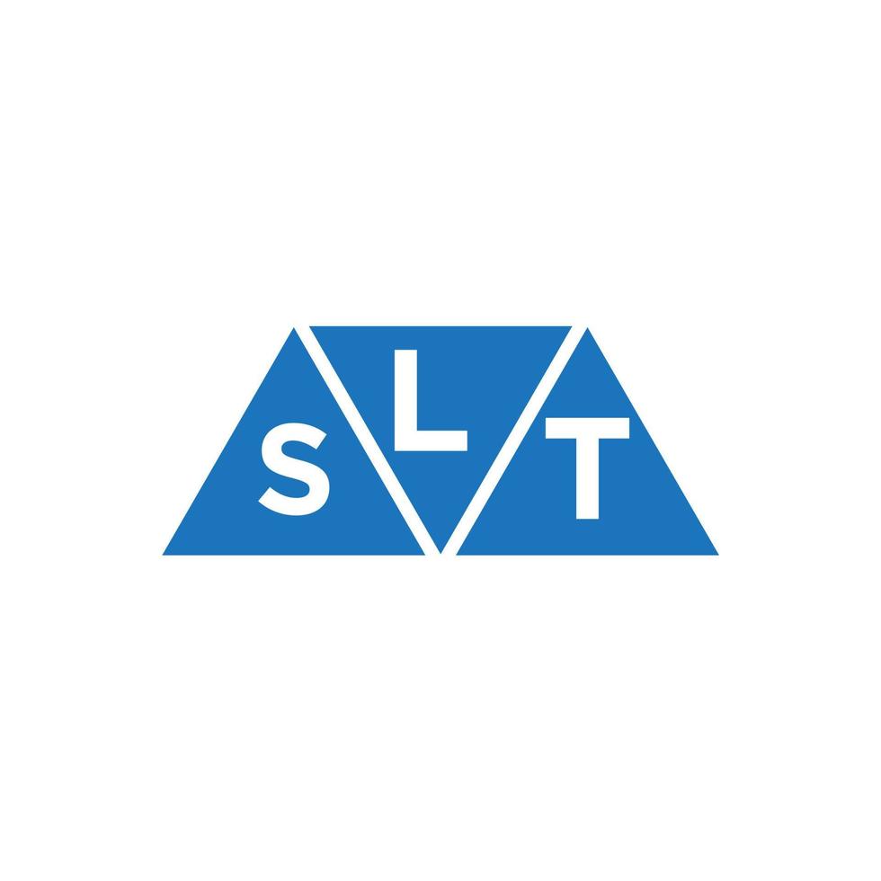 lst abstrakt första logotyp design på vit bakgrund. lst kreativ initialer brev logotyp begrepp. vektor