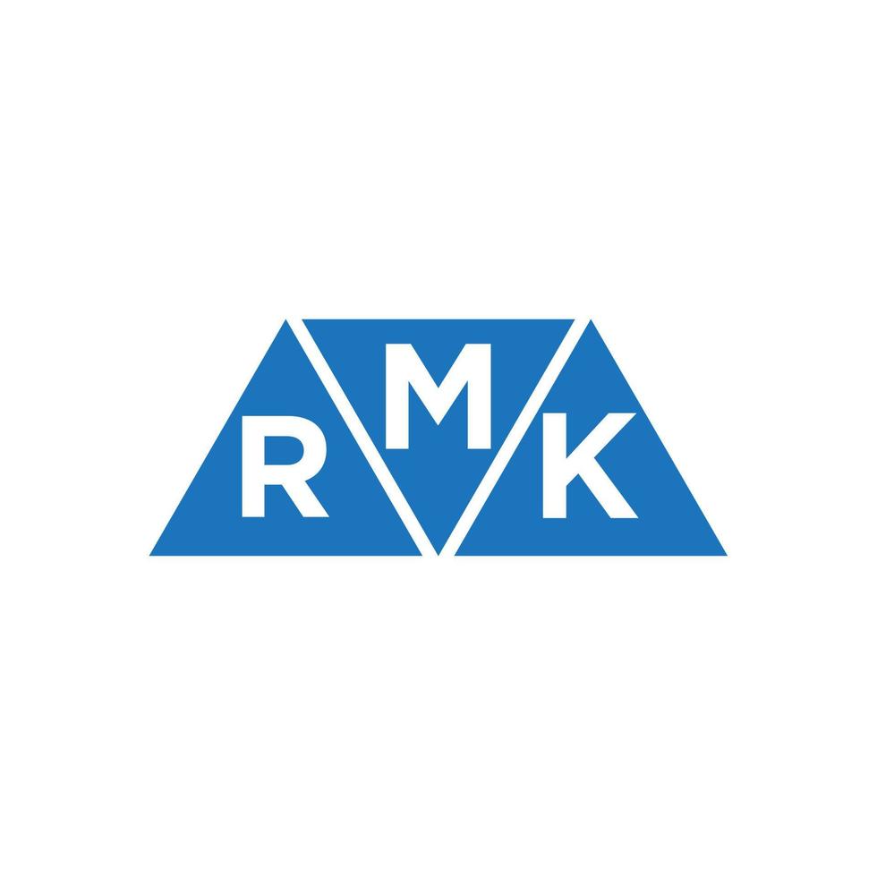 mrk abstraktes Anfangslogodesign auf weißem Hintergrund. mrk kreatives Initialen-Brief-Logo-Konzept. vektor