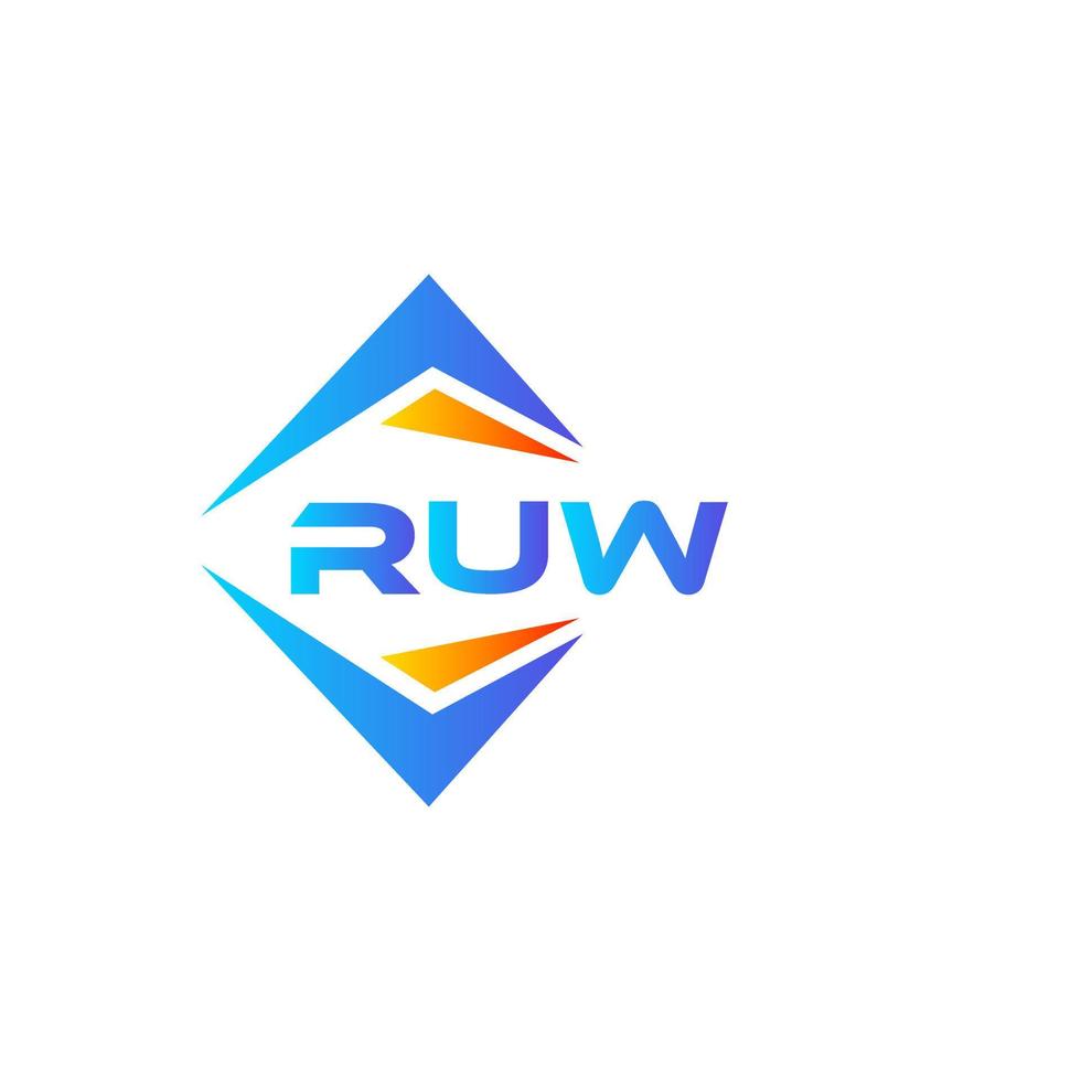 Ruw abstraktes Technologie-Logo-Design auf weißem Hintergrund. ruw kreative Initialen schreiben Logo-Konzept. vektor