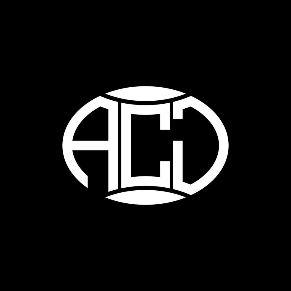 acj abstrakt monogram cirkel logotyp design på svart bakgrund. acj unik kreativ initialer brev logotyp. vektor