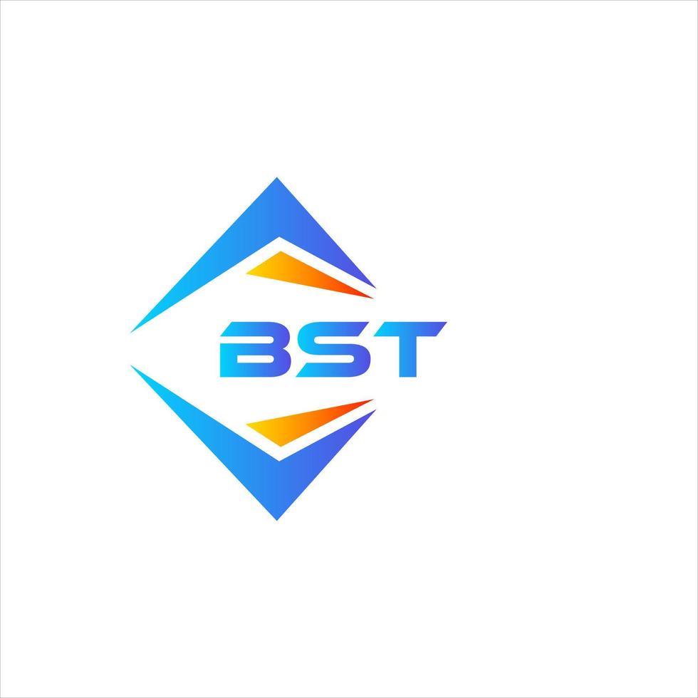 bst abstraktes Technologie-Logo-Design auf weißem Hintergrund. bst kreative Initialen schreiben Logo-Konzept. vektor