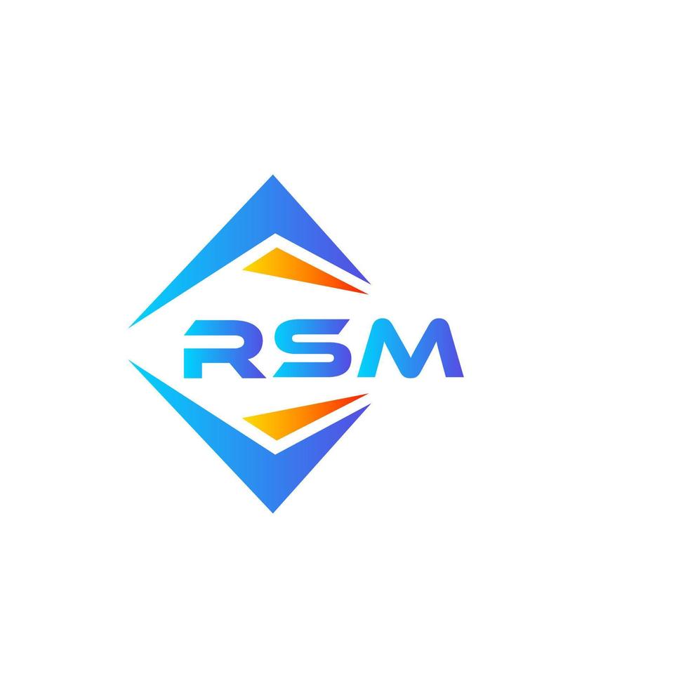 RSM-abstraktes Technologie-Logo-Design auf weißem Hintergrund. rsm kreative Initialen schreiben Logo-Konzept. vektor