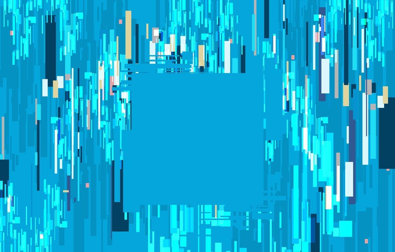 blå digital glitch abstrakt bakgrund vektor