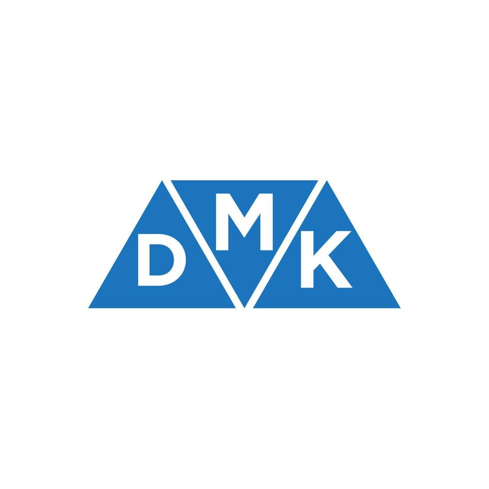 mdk abstraktes Anfangslogodesign auf weißem Hintergrund. mdk kreative Initialen schreiben Logo-Konzept. vektor