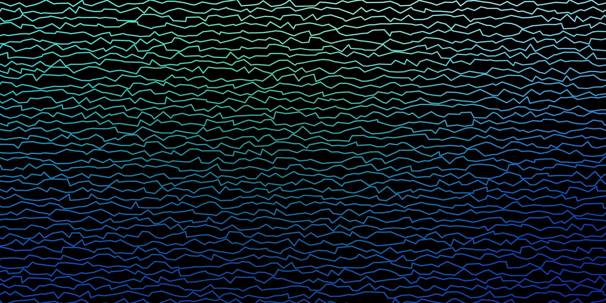 dunkelblaue, grüne Vektorschablone mit gekrümmten Linien. vektor