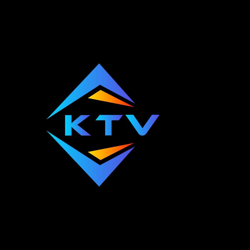 ktv abstraktes Technologie-Logo-Design auf schwarzem Hintergrund. ktv kreative Initialen schreiben Logo-Konzept. vektor