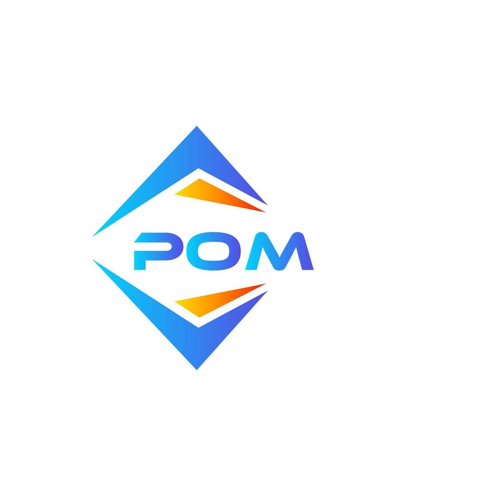 pom abstrakt teknologi logotyp design på vit bakgrund. pom kreativ initialer brev logotyp begrepp. vektor