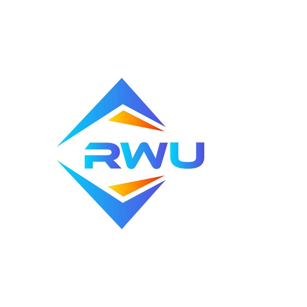 rwu abstraktes Technologie-Logo-Design auf weißem Hintergrund. rwu kreatives Initialen-Brief-Logo-Konzept. vektor